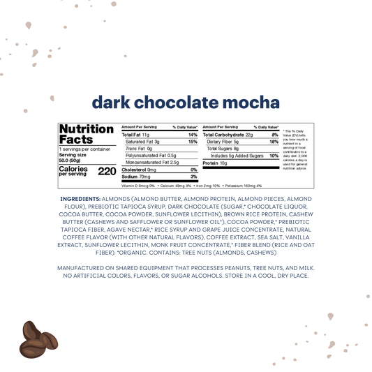 dark chocolate mocha nutrition bars