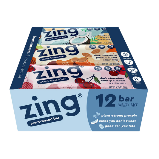 zing bars variety 12 pack of six different flavors