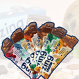 six flavors of opened zing bars